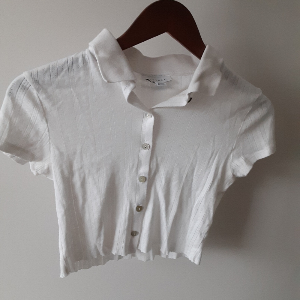 Topshop White Crop Top